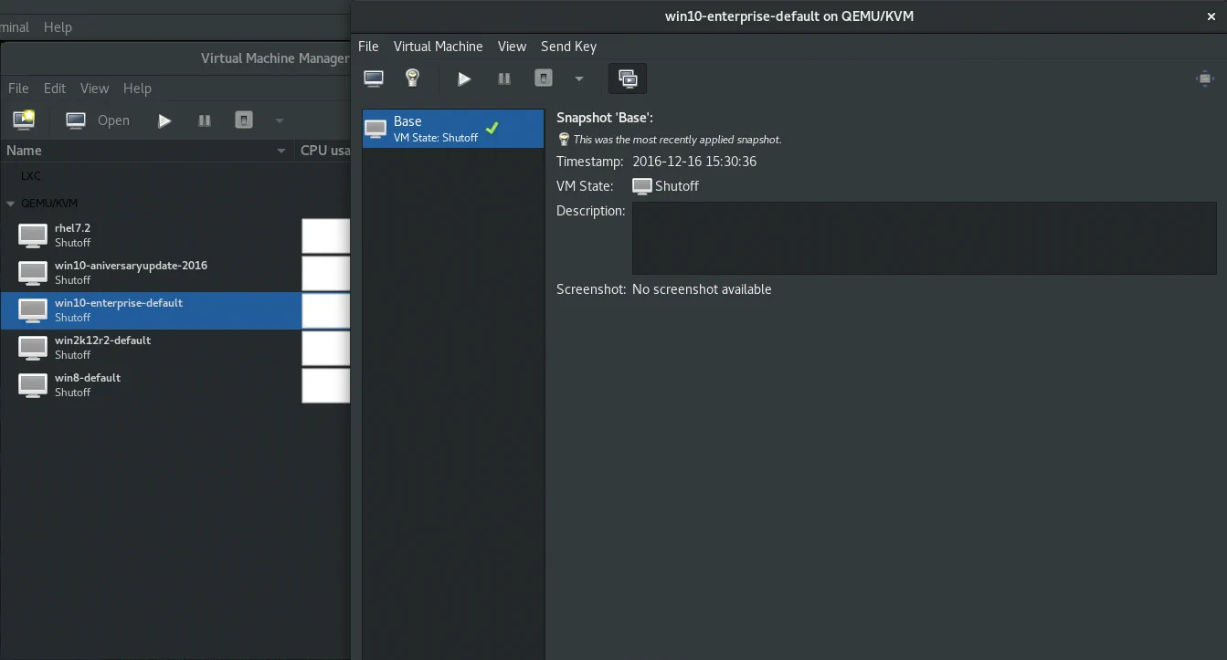 qemu snapshot creation