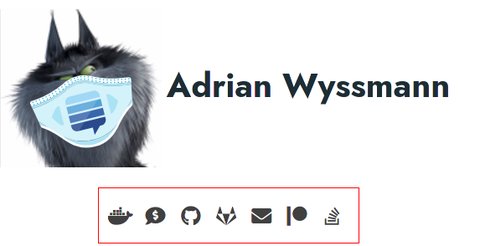 show contributor's social links