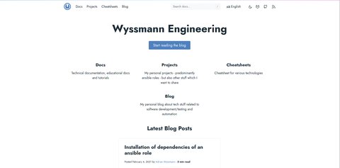 my new website Hugo and Doks