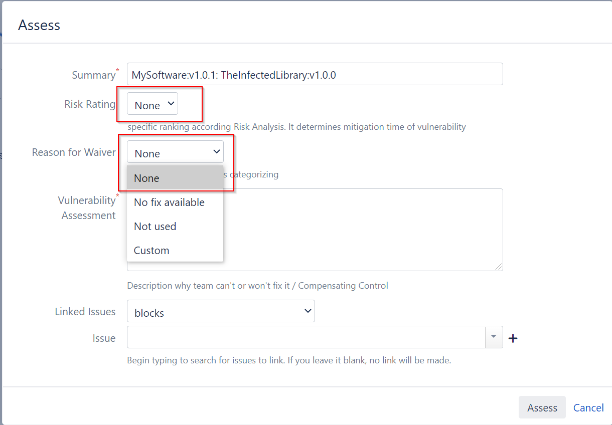 jira example issue transition dialog