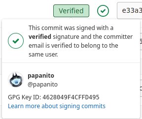 Example of a signed git commit