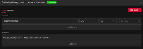 Hetzner cloud firewall rules