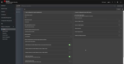 Cluster setup step 1