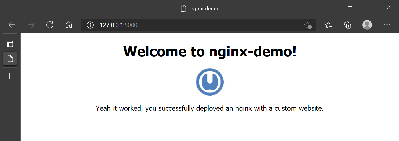 custom welcome page in nginx