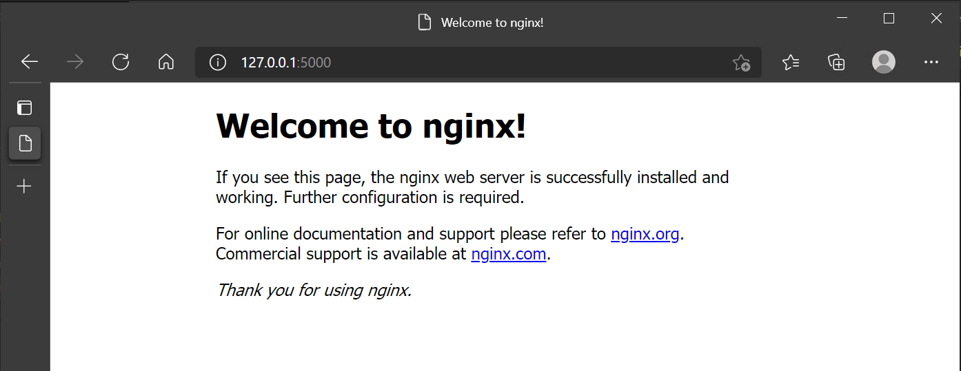 default welcome page in nginx