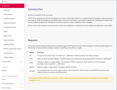 hosttech api documentation