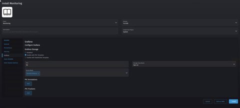 Install Monitoring 'Grafana