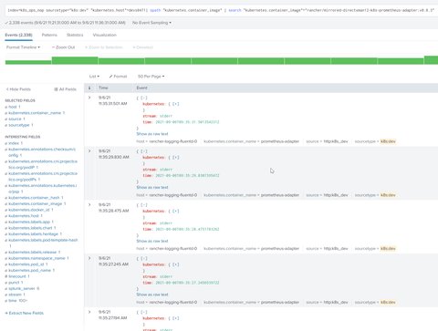 log messages in splunk with missing details