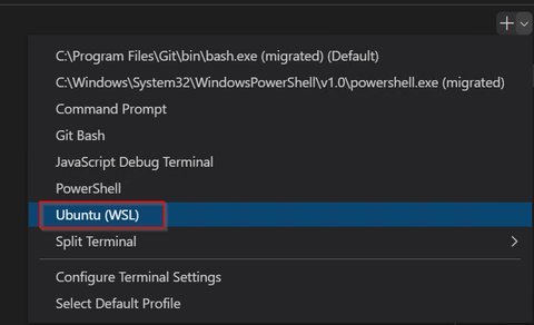 WSL terminal in VSCode