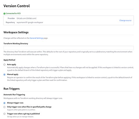 tf cloud vcs settings